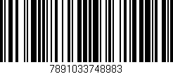 Código de barras (EAN, GTIN, SKU, ISBN): '7891033748983'