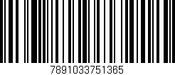 Código de barras (EAN, GTIN, SKU, ISBN): '7891033751365'