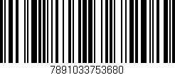 Código de barras (EAN, GTIN, SKU, ISBN): '7891033753680'