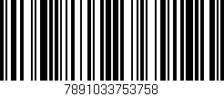 Código de barras (EAN, GTIN, SKU, ISBN): '7891033753758'
