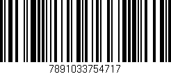 Código de barras (EAN, GTIN, SKU, ISBN): '7891033754717'
