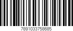 Código de barras (EAN, GTIN, SKU, ISBN): '7891033758685'
