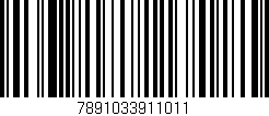 Código de barras (EAN, GTIN, SKU, ISBN): '7891033911011'
