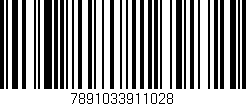 Código de barras (EAN, GTIN, SKU, ISBN): '7891033911028'