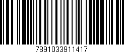 Código de barras (EAN, GTIN, SKU, ISBN): '7891033911417'