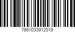 Código de barras (EAN, GTIN, SKU, ISBN): '7891033912018'