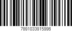 Código de barras (EAN, GTIN, SKU, ISBN): '7891033915996'