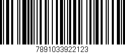 Código de barras (EAN, GTIN, SKU, ISBN): '7891033922123'