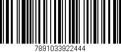Código de barras (EAN, GTIN, SKU, ISBN): '7891033922444'
