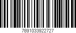Código de barras (EAN, GTIN, SKU, ISBN): '7891033922727'