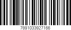 Código de barras (EAN, GTIN, SKU, ISBN): '7891033927166'