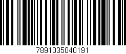 Código de barras (EAN, GTIN, SKU, ISBN): '7891035040191'
