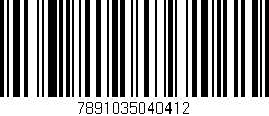 Código de barras (EAN, GTIN, SKU, ISBN): '7891035040412'