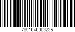Código de barras (EAN, GTIN, SKU, ISBN): '7891040003235'