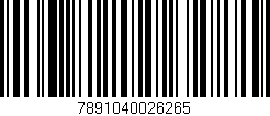 Código de barras (EAN, GTIN, SKU, ISBN): '7891040026265'