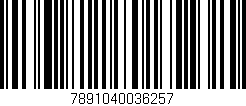 Código de barras (EAN, GTIN, SKU, ISBN): '7891040036257'