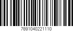 Código de barras (EAN, GTIN, SKU, ISBN): '7891040221110'