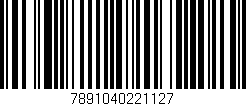 Código de barras (EAN, GTIN, SKU, ISBN): '7891040221127'
