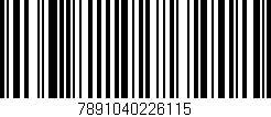 Código de barras (EAN, GTIN, SKU, ISBN): '7891040226115'