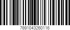Código de barras (EAN, GTIN, SKU, ISBN): '7891043260116'