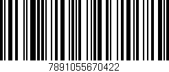 Código de barras (EAN, GTIN, SKU, ISBN): '7891055670422'