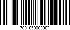Código de barras (EAN, GTIN, SKU, ISBN): '7891058003807'