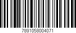 Código de barras (EAN, GTIN, SKU, ISBN): '7891058004071'