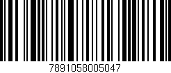 Código de barras (EAN, GTIN, SKU, ISBN): '7891058005047'