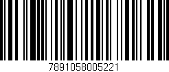 Código de barras (EAN, GTIN, SKU, ISBN): '7891058005221'