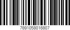 Código de barras (EAN, GTIN, SKU, ISBN): '7891058016807'