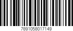 Código de barras (EAN, GTIN, SKU, ISBN): '7891058017149'