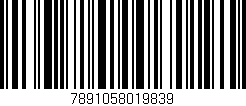 Código de barras (EAN, GTIN, SKU, ISBN): '7891058019839'