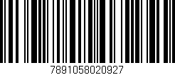 Código de barras (EAN, GTIN, SKU, ISBN): '7891058020927'