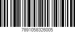 Código de barras (EAN, GTIN, SKU, ISBN): '7891058326005'