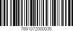 Código de barras (EAN, GTIN, SKU, ISBN): '7891072000035'