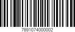 Código de barras (EAN, GTIN, SKU, ISBN): '7891074000002'