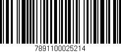 Código de barras (EAN, GTIN, SKU, ISBN): '7891100025214'