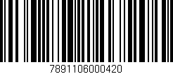 Código de barras (EAN, GTIN, SKU, ISBN): '7891106000420'