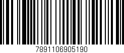 Código de barras (EAN, GTIN, SKU, ISBN): '7891106905190'