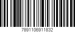 Código de barras (EAN, GTIN, SKU, ISBN): '7891106911832'