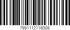 Código de barras (EAN, GTIN, SKU, ISBN): '7891112116009'