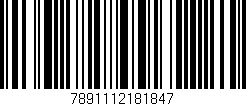 Código de barras (EAN, GTIN, SKU, ISBN): '7891112181847'
