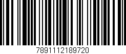 Código de barras (EAN, GTIN, SKU, ISBN): '7891112189720'