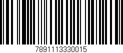 Código de barras (EAN, GTIN, SKU, ISBN): '7891113330015'