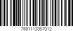 Código de barras (EAN, GTIN, SKU, ISBN): '7891113357012'