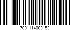 Código de barras (EAN, GTIN, SKU, ISBN): '7891114000153'
