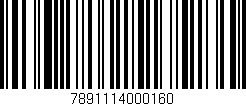 Código de barras (EAN, GTIN, SKU, ISBN): '7891114000160'