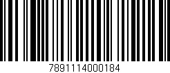 Código de barras (EAN, GTIN, SKU, ISBN): '7891114000184'