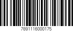 Código de barras (EAN, GTIN, SKU, ISBN): '7891116000175'