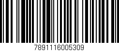 Código de barras (EAN, GTIN, SKU, ISBN): '7891116005309'